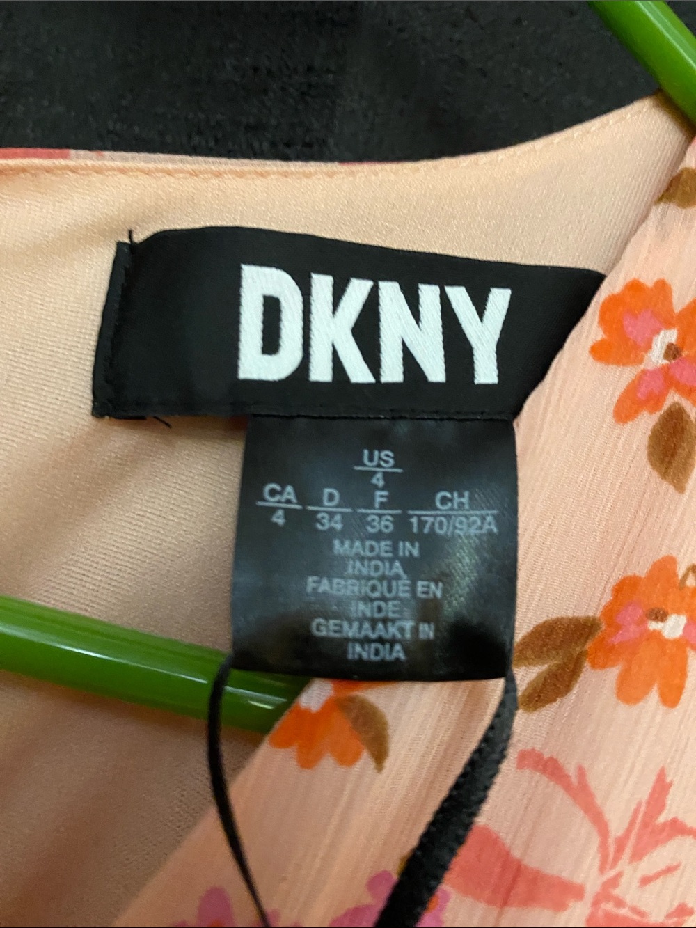 NWT SZ 4 DKNY Pink Floral Ruched V-Neck Maxi Dress - Picture 2 of 6
